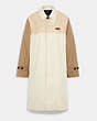 Colorblock Trench Coat In Organic Cotton And Recycled Polyester