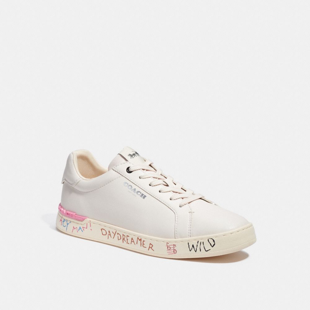 clip low top sneaker with coach print