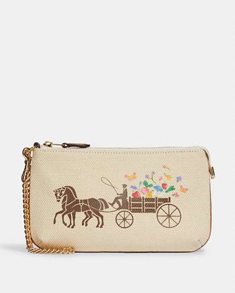 Large Wristlet 19 With Dreamy Veggie Horse And Carriage