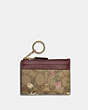 Mini Skinny Id Case In Signature Canvas With Wildflower Print