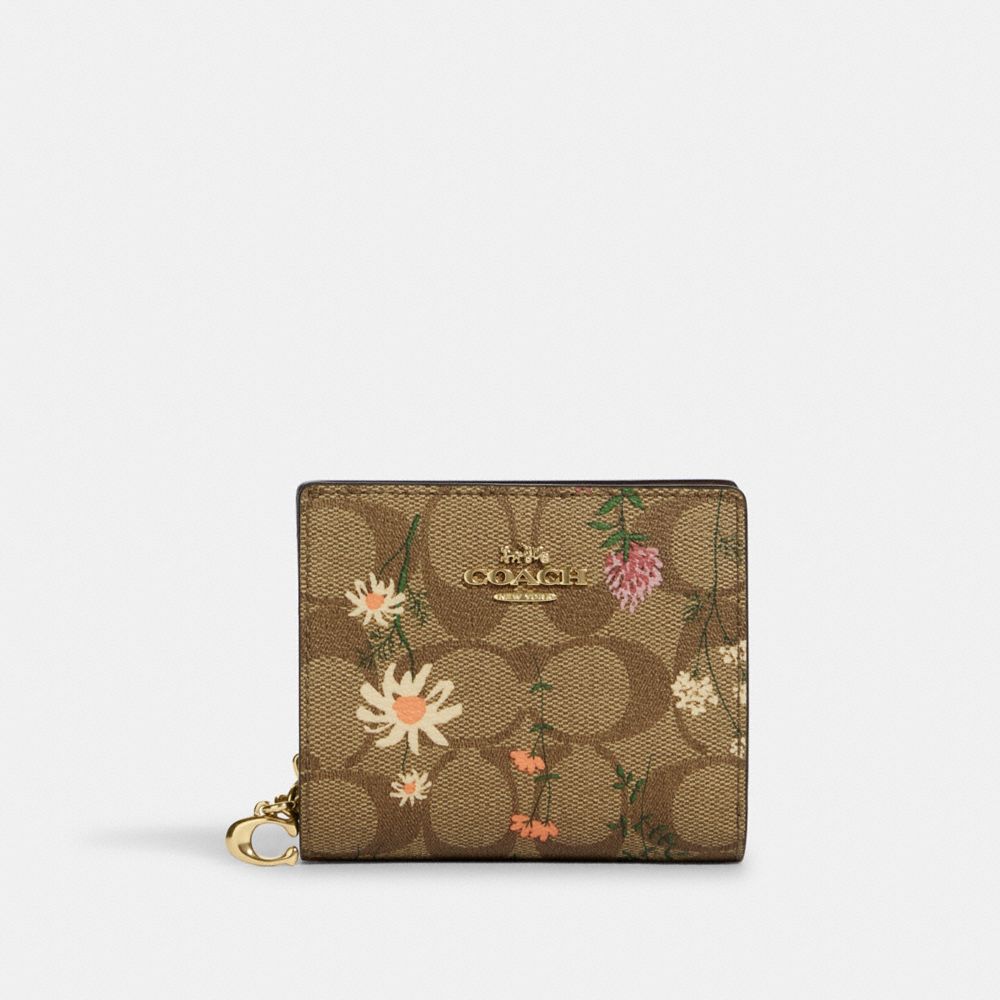 COACH OUTLET® | Snap Wallet In Signature Canvas With 