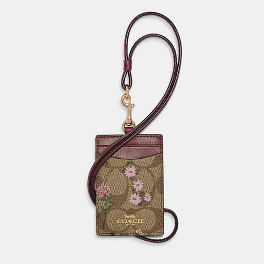 COACH OUTLET® | Id Lanyard In Signature Canvas With Wildflower Print