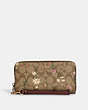 Long Zip Around Wallet In Signature Canvas With Wildflower Print