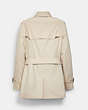 COACH®,SOLID SHORT TRENCH,Fabric,Porcelain,Back View