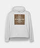 COACH®,SIGNATURE HOODIE,Fabric,White,Front View