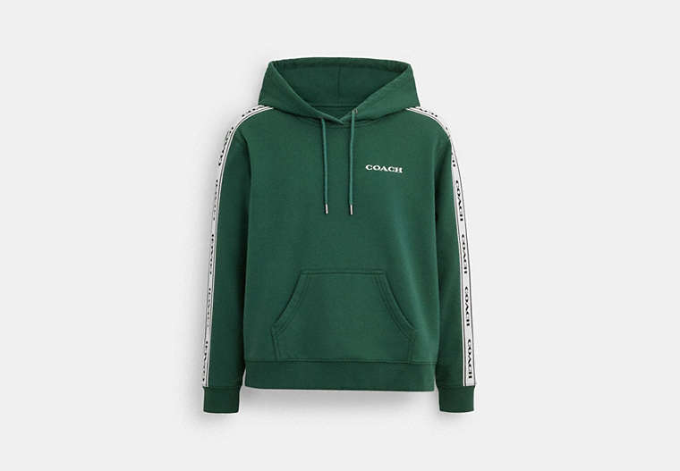 COACH®,ESSENTIAL HOODIE,Fabric,Hunter Green,Front View