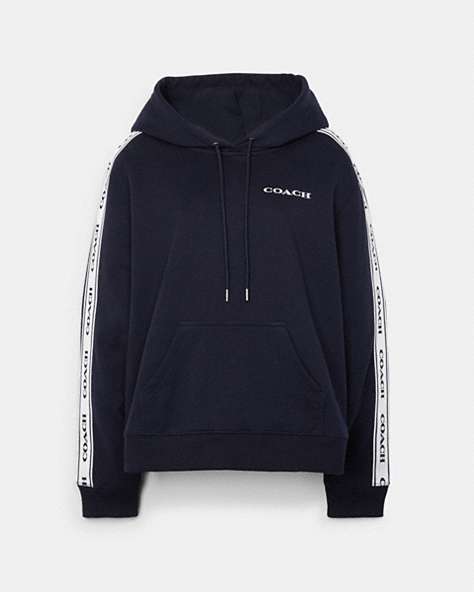 COACH®,ESSENTIAL HOODIE,Fabric,Navy,Front View