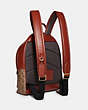 COACH®,CHARTER BACKPACK 24 IN SIGNATURE CANVAS,canvas,Medium,Brass/Tan/Rust,Angle View