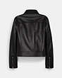 COACH®,LEATHER JACKET,Leather,Black,Back View