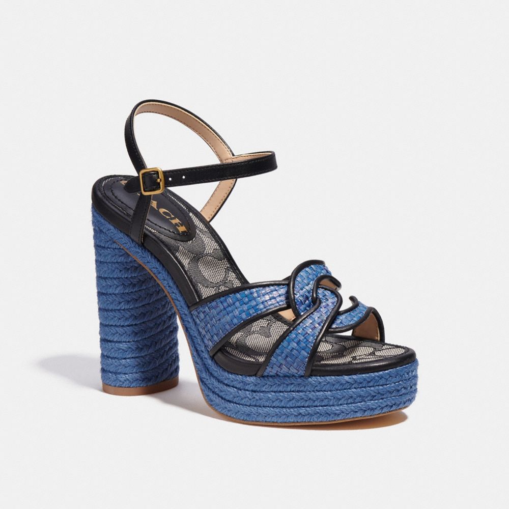 coach women's talina platform woven dress sandals