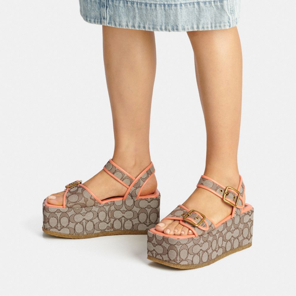 coach platform sandals