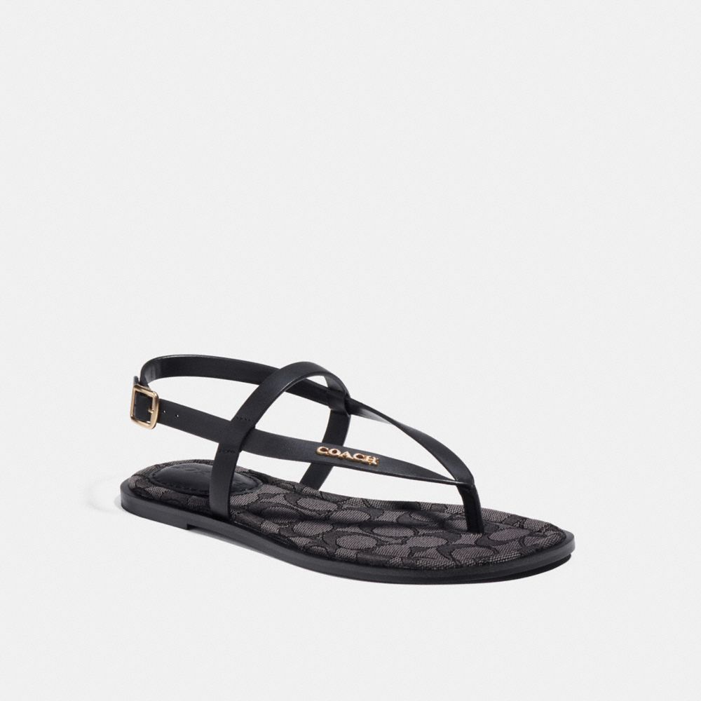 coach white sandals
