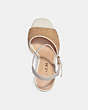 COACH®,MADDY SANDAL,Chalk/Natural,Inside View,Top View
