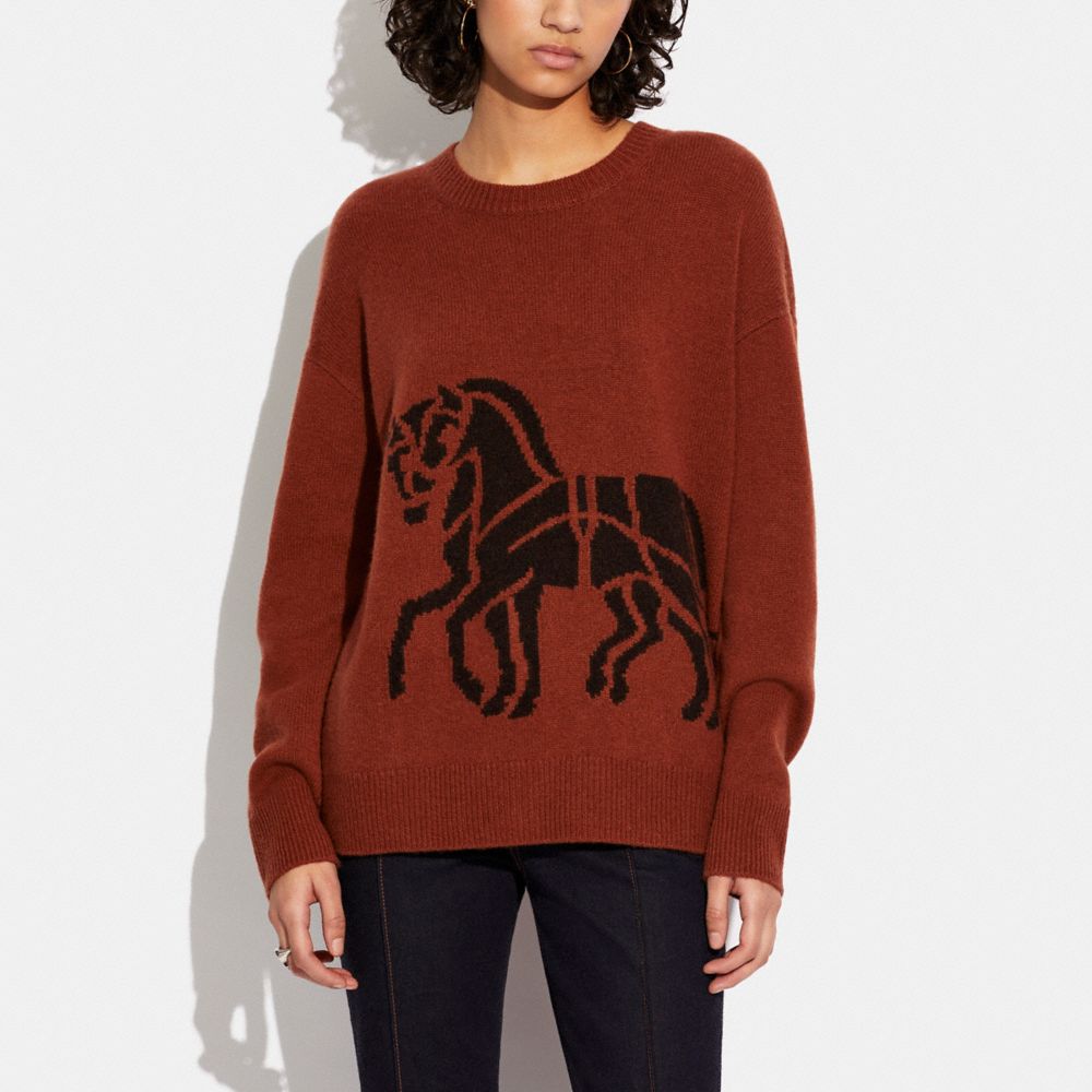 Horse And Carriage Wrap Intarsia Sweater | COACH®