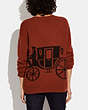 Horse And Carriage Wrap Intarsia Sweater