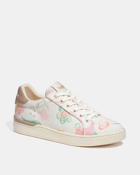 Clip Low Top Sneaker With Floral