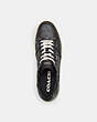 COACH®,CLIP COURT SNEAKER,Leather,Black,Inside View,Top View