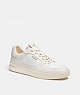 COACH®,CLIP COURT SNEAKER,Leather,Chalk,Front View