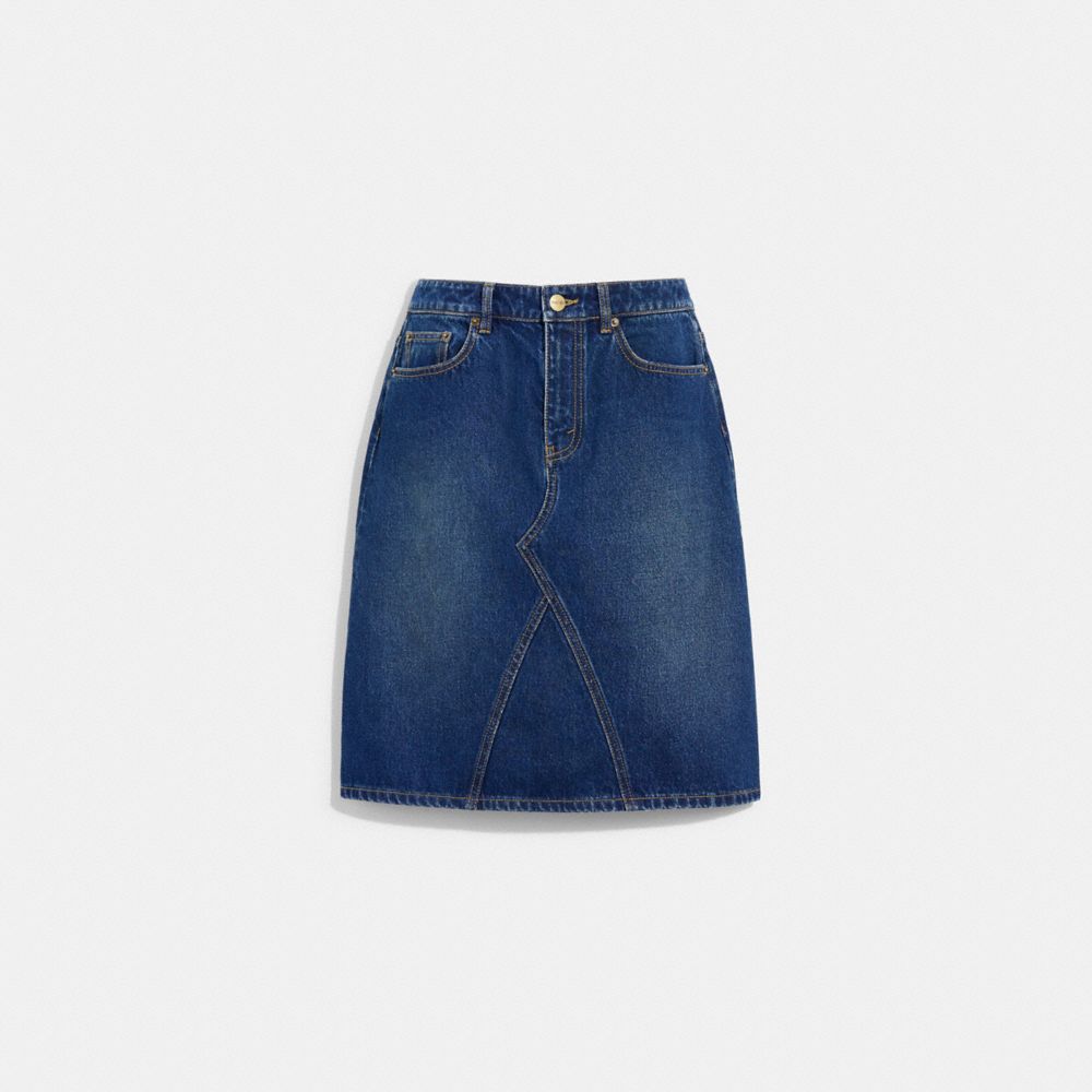 COACH® Denim Skirt