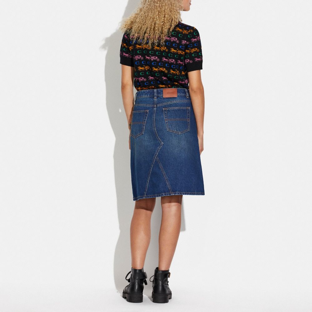 COACH® Denim Skirt