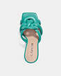 COACH®,KELLIE SANDAL,Leather,Bright Green,Inside View,Top View