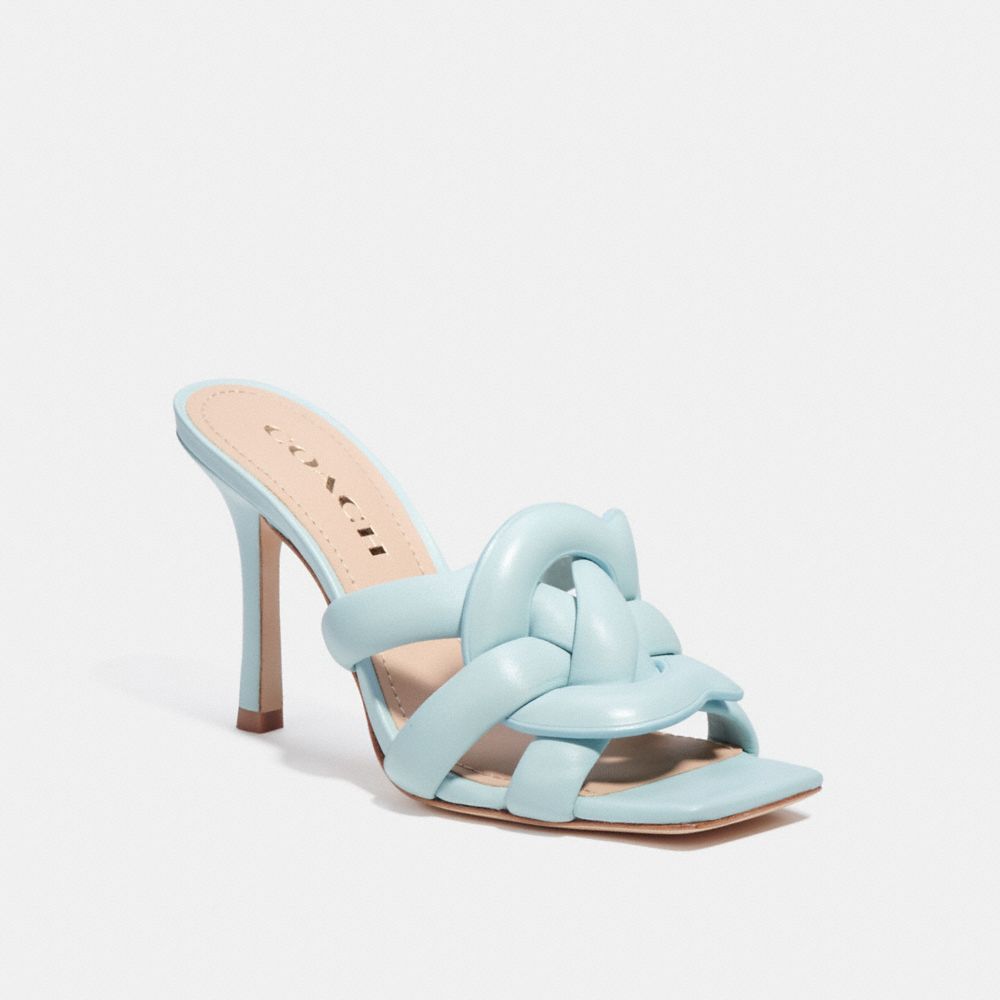 Coach Kellie Leather Mules In Blue