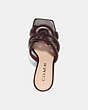 COACH®,KELLIE SANDAL,Leather,Maple,Inside View,Top View