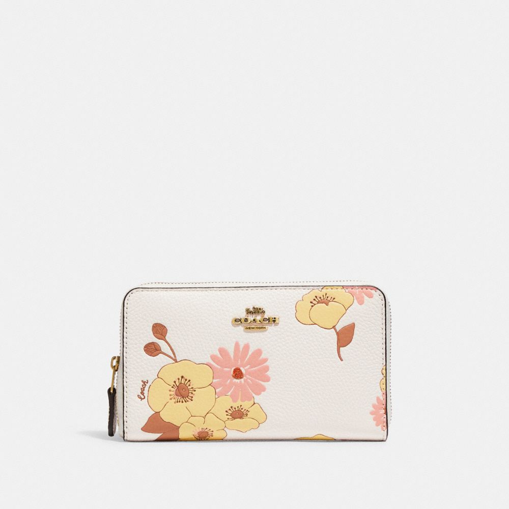 COACH® | Medium Zip Around Wallet With Floral Print