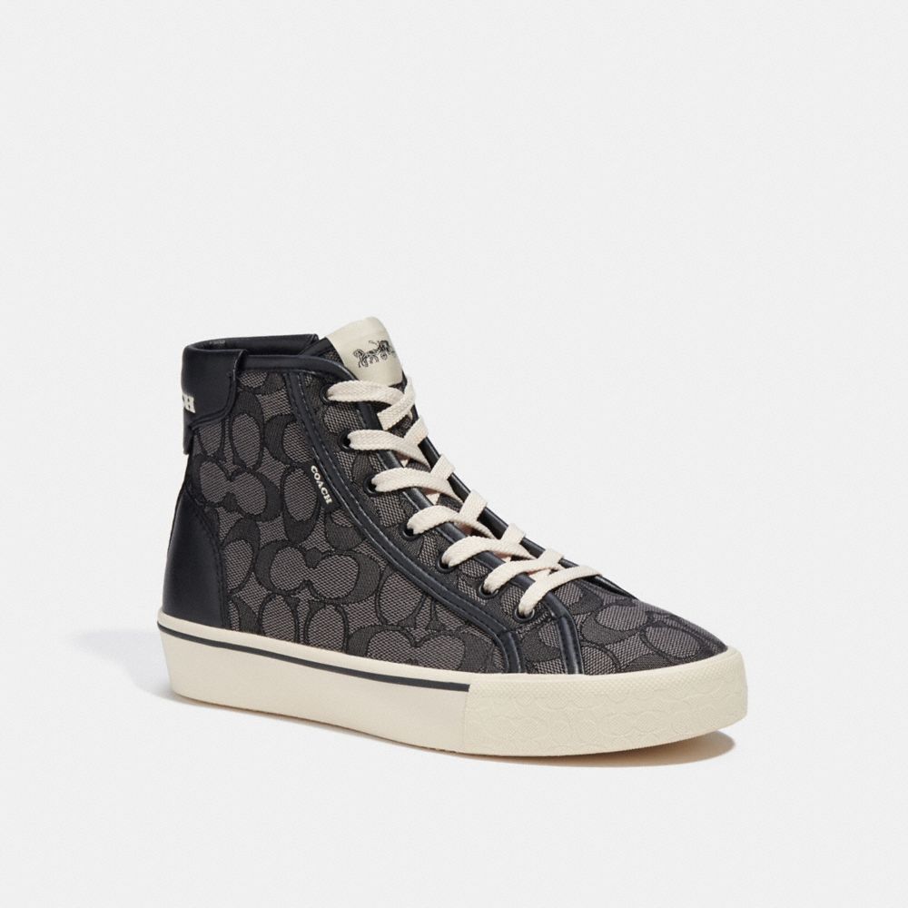 COACH® Citysole High Top Platform Sneaker In Signature Jacquard