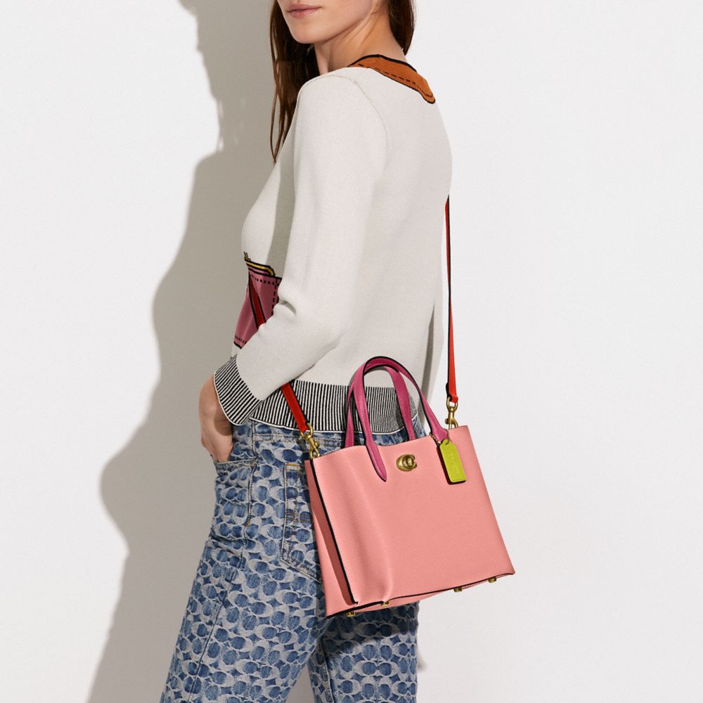 100％本物 ☆COACH☆Willow In Tote Willow 24 Colorblock 24