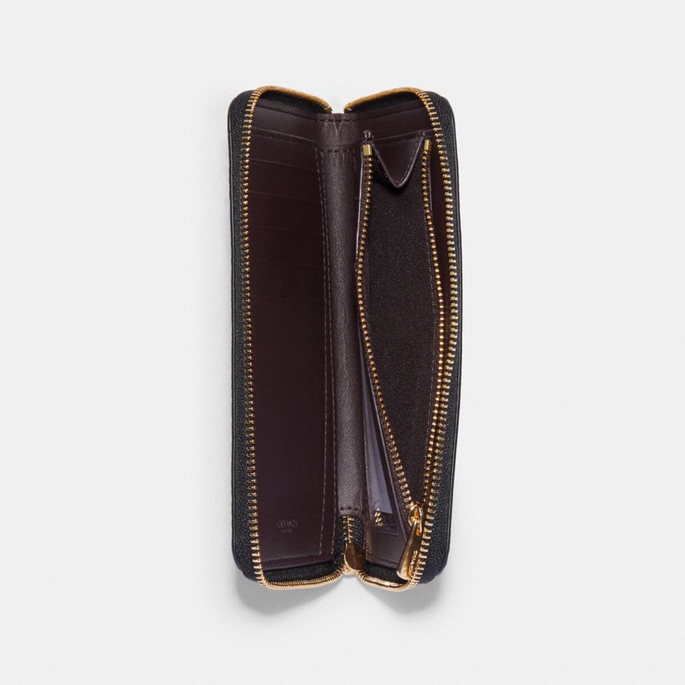COACH®,Medium Id Zip Wallet With Diary Embroidery,,Interior View