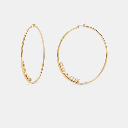 COACH OUTLET® | Signature Large Hoop Earrings