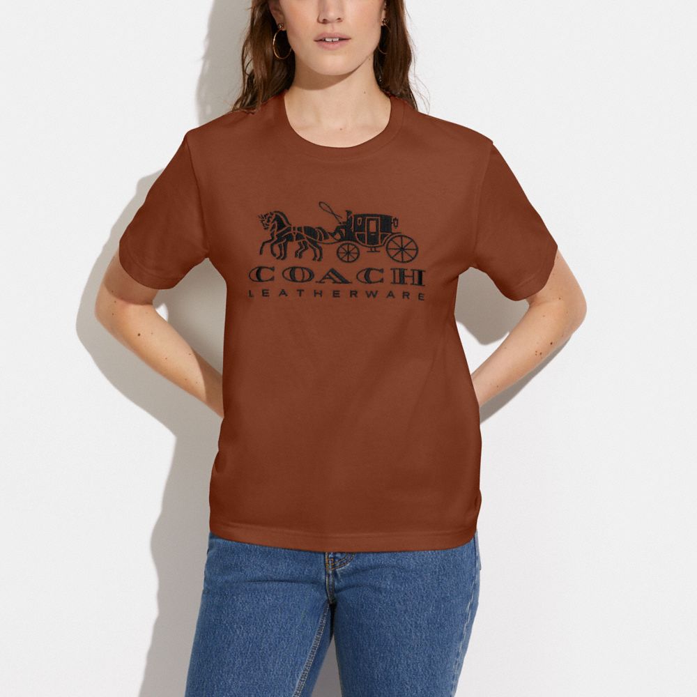 Horse And Carriage T Shirt In Organic Cotton
