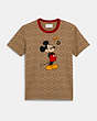Disney X Coach Mickey Mouse And Friends Signature T Shirt In Organic Cotton