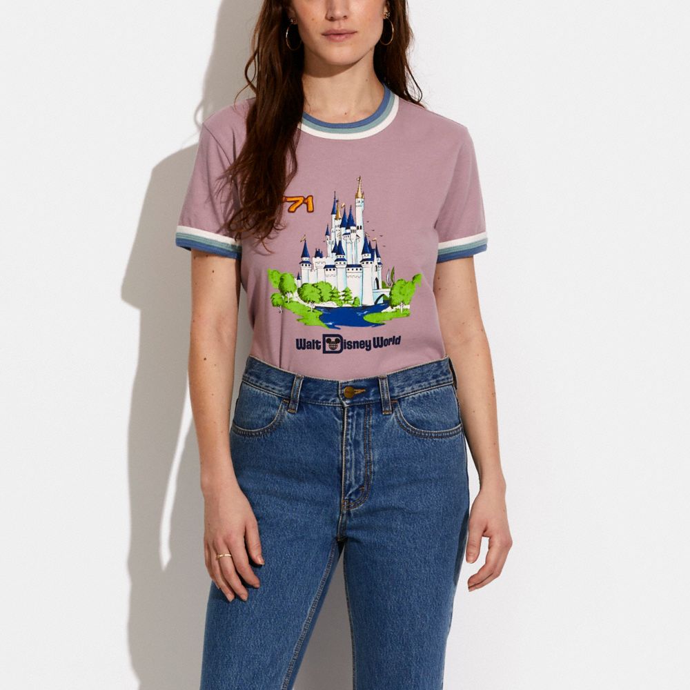 Disney X Coach Triple Rib T Shirt In Organic Cotton Coach