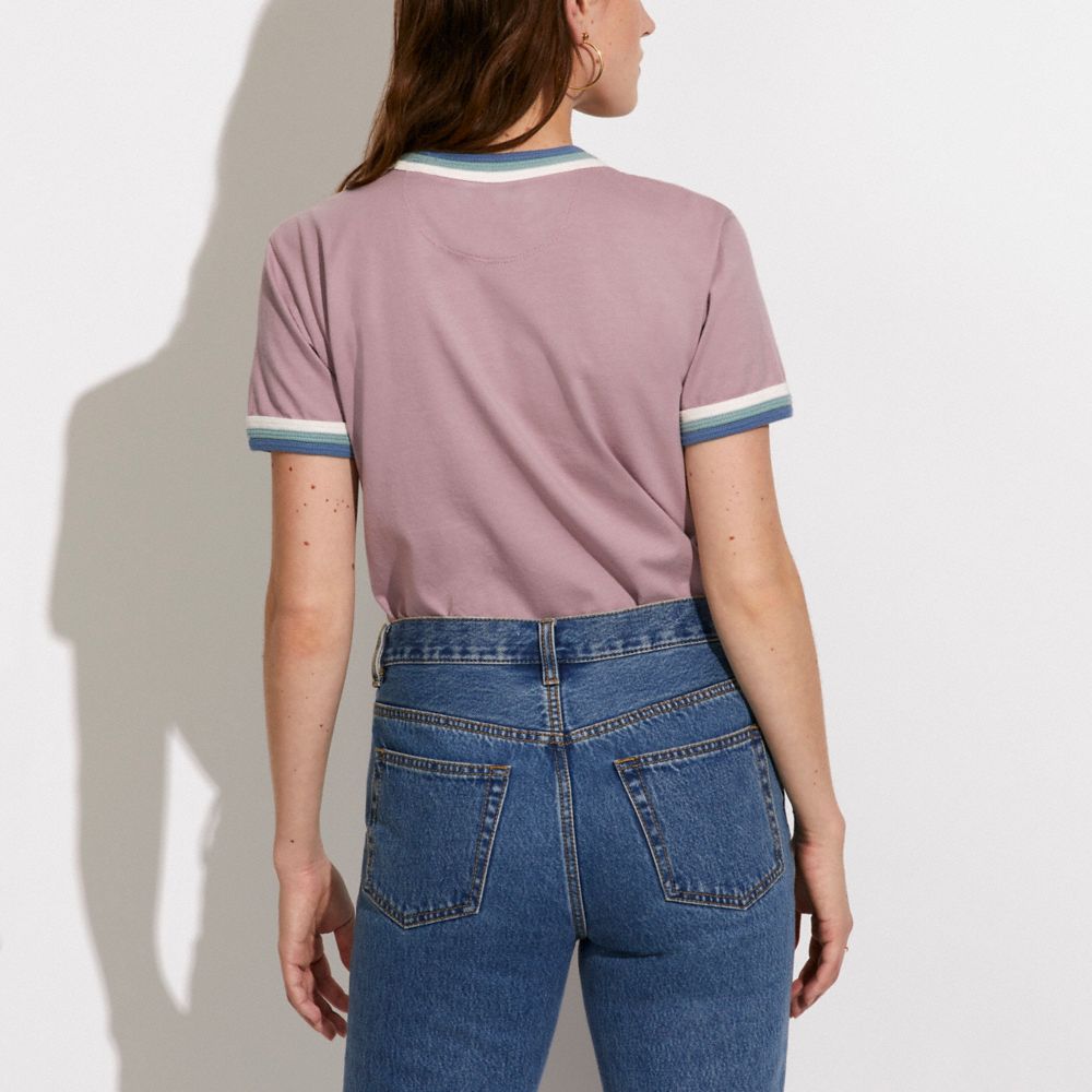 COACH®,Disney X Coach Triple Rib T-Shirt In Organic Cotton,,Scale View