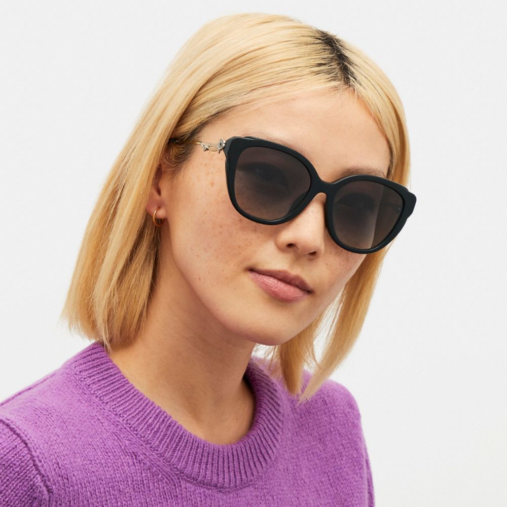 Tea Rose Wire Petal Cateye Sunglasses