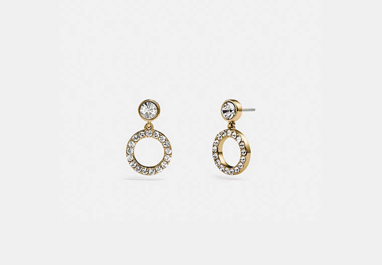 Halo Pave Drop Stud Earrings image number 0