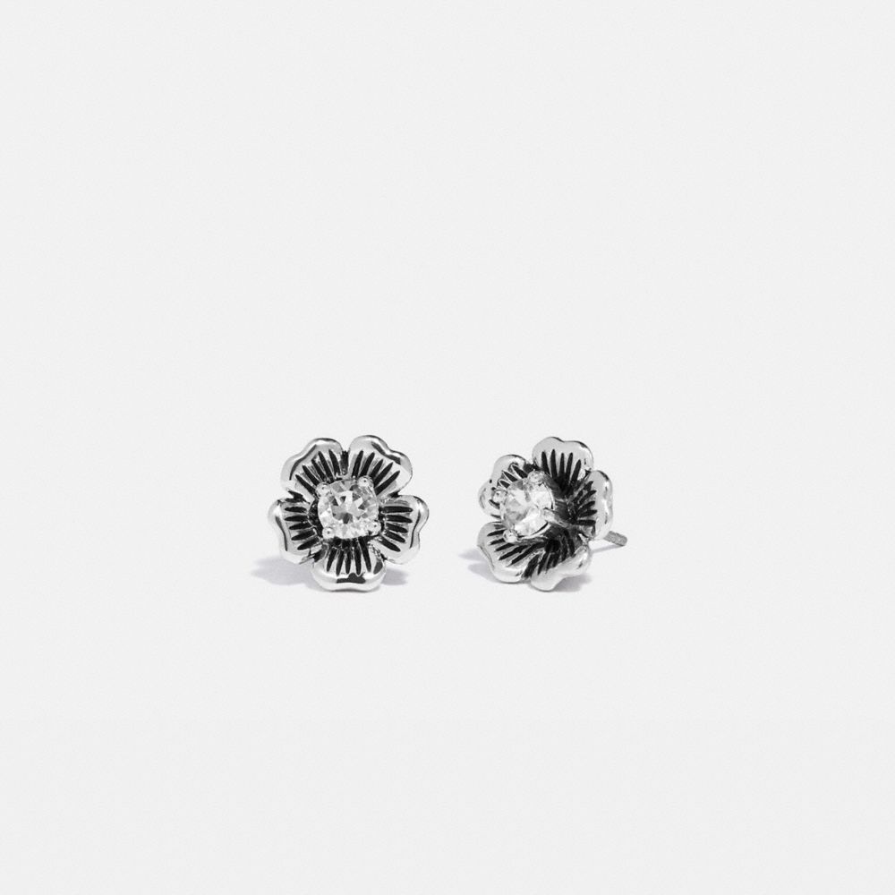 CoachMini Tea Rose 2 In 1 Stud Earrings