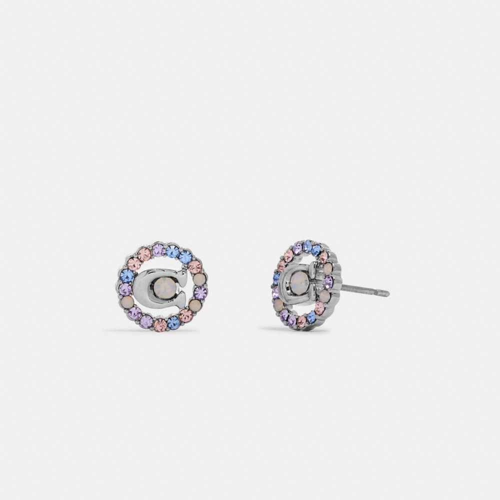 Signature Multicolor Crystal Stud Earrings
