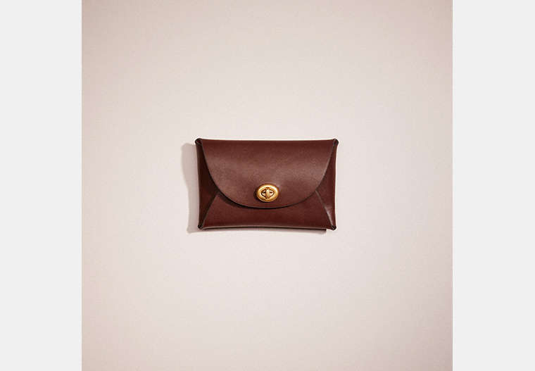 Coach Remade Medium Pouch In Mahogany Brown