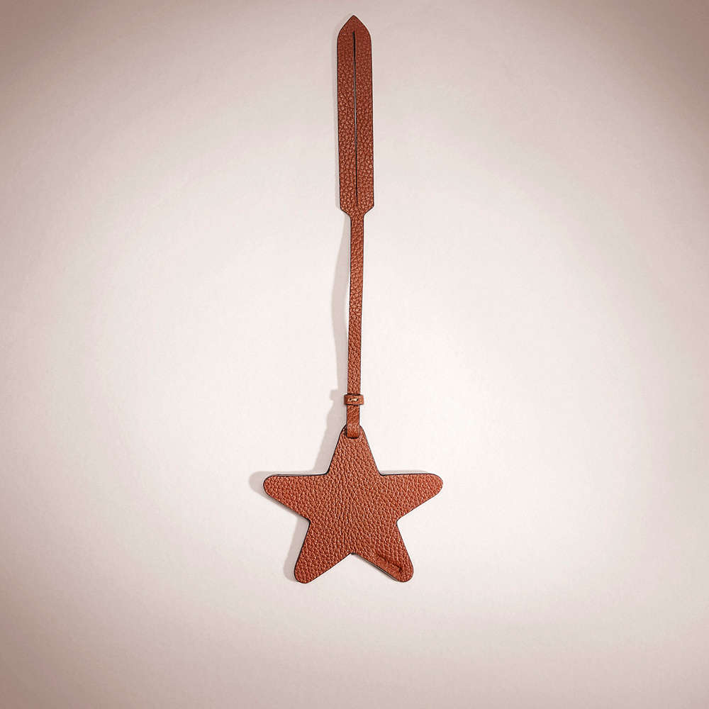 Coach Remade Star Bag Charm In Brown