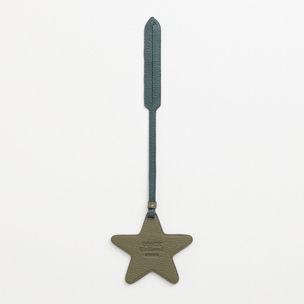 Shop Coach Remade Star Bag Charm In Green Multi