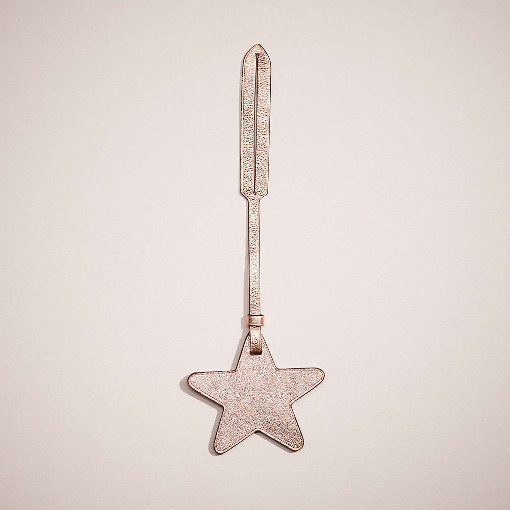 Coach Remade Star Bag Charm In Rose Gold Metallic