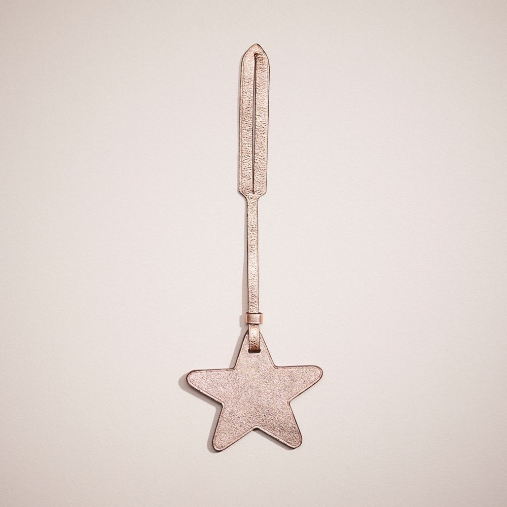 Coach Remade Star Bag Charm In Rose Gold Metallic