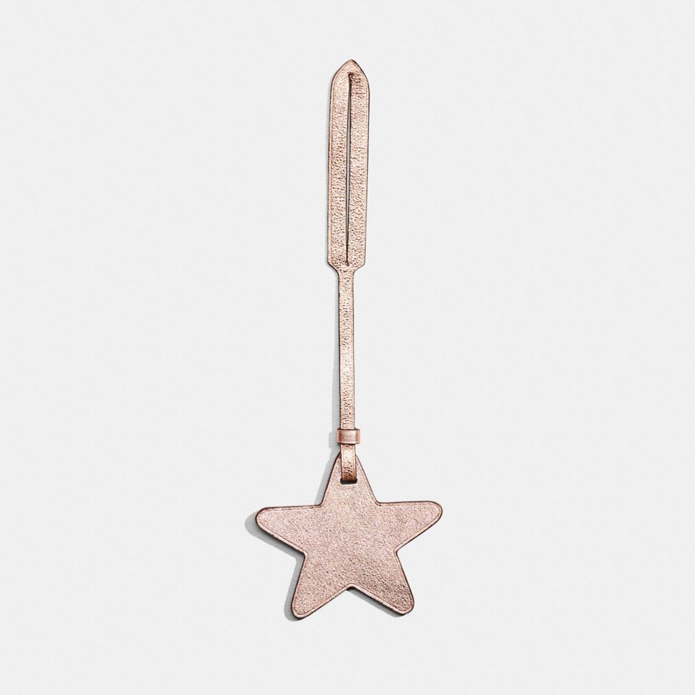 Coach Remade Star Bag Charm In Rose Gold Metallic