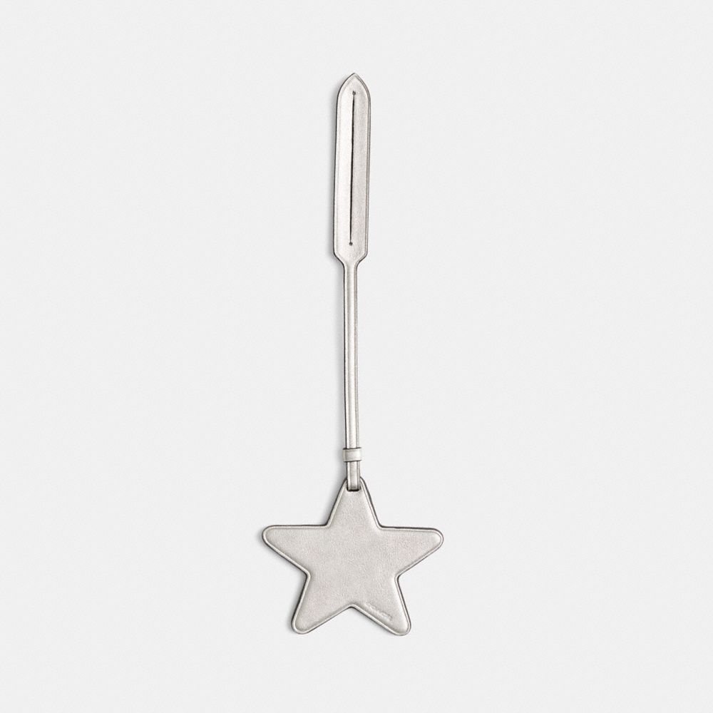 Coach Remade Star Bag Charm In Silver Metallic