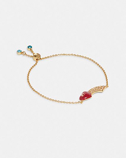 Friendship Slider Bracelet With Tea Rose Charm | COACH®
