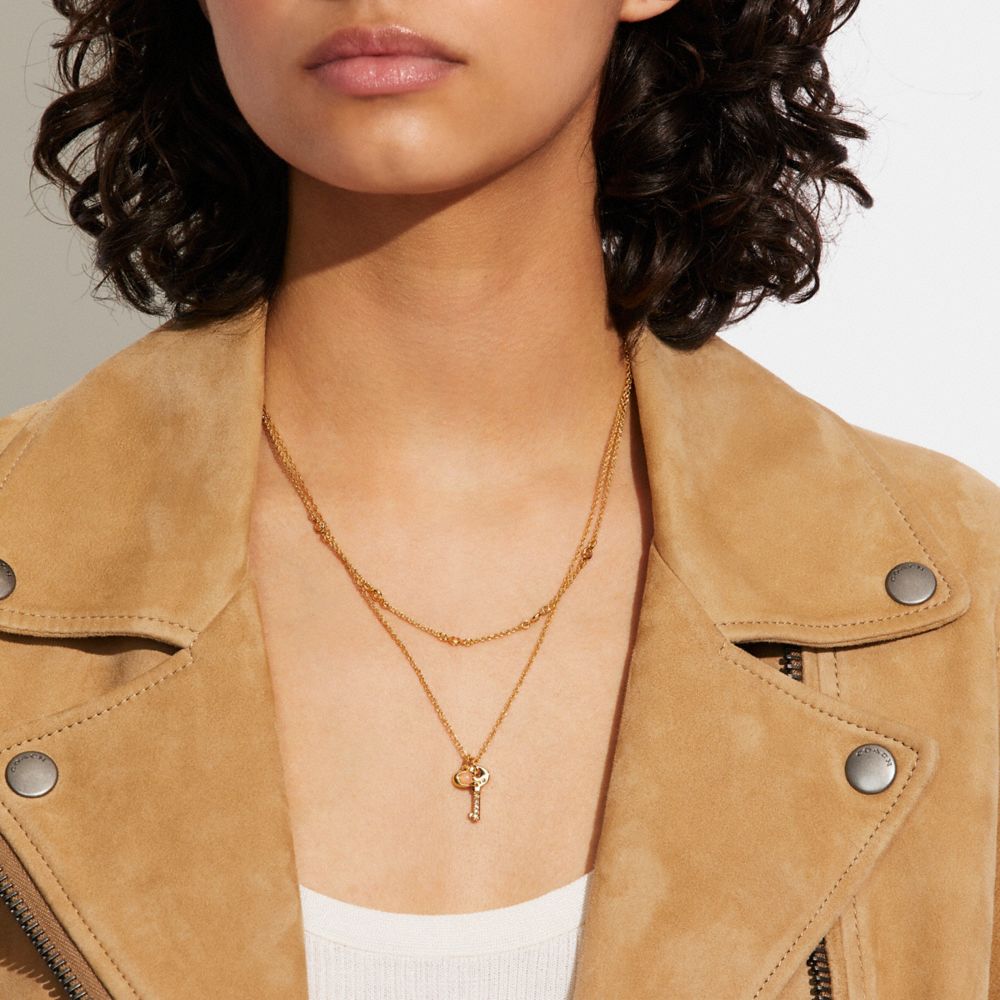 Double Chain Key Necklace | COACH®