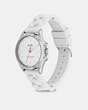 COACH®,LIBBY WATCH, 34MM,Stainless Steel,White,Angle View